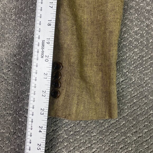 Lands End Baird McNutt Blazer Sport Coat Men's 38R Fits 36S Golden Brown Linen - Picture 13 of 15